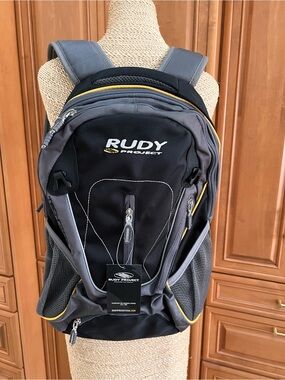Rudy Project Gray & Black Backpack with Yellow Accents